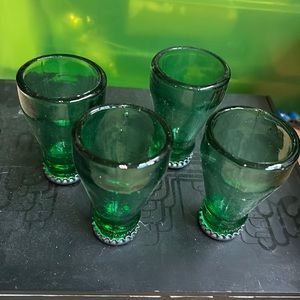 Recycled Barbuzzo Top Shots Set of 4 Shot Glasses From Recycled Beer Bottles